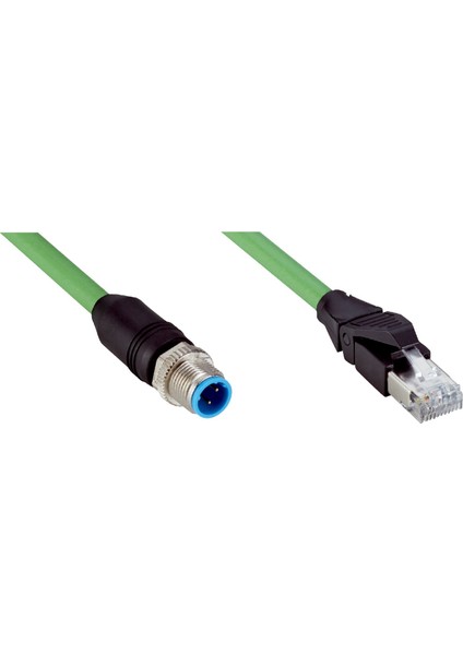 YM2D24-020PN1MRJA4 (2106182) ,DÜZ/M12/4PIN RJ45-4P4C Pur-2mt Blendajlı Ethernet Kablo