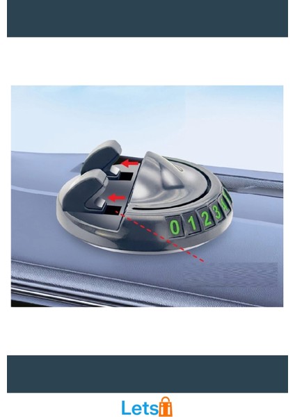 360° Dönebilen Yapışkanlı Numaratörlü Araç Telefon Tutucu modelleri