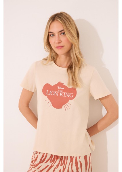 Lion King Baskılı Kısa Kollu Uzun Pantolonlu Pijama Takımı fiyatları