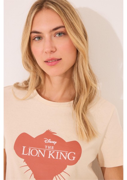 Lion King Baskılı Kısa Kollu Uzun Pantolonlu Pijama Takımı modelleri
