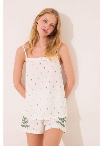 Askılı Şortlu Pijama Takımı