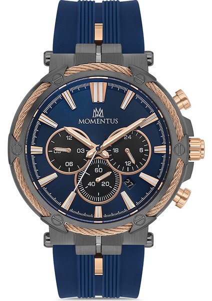 Lacivert Silikon Kordon Erkek Kol Saati SM371T-11MR