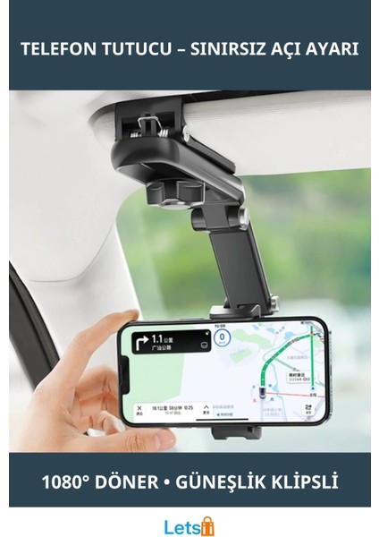 1080° Dönebilen Çok Fonksiyonlu Akıllı Telefon Tutucu