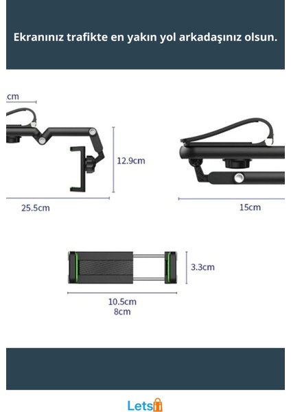 1080° Dönebilen Çok Fonksiyonlu Akıllı Telefon Tutucu fiyatları