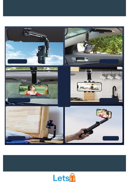 1080° Dönebilen Çok Fonksiyonlu Akıllı Telefon Tutucu indirimleri