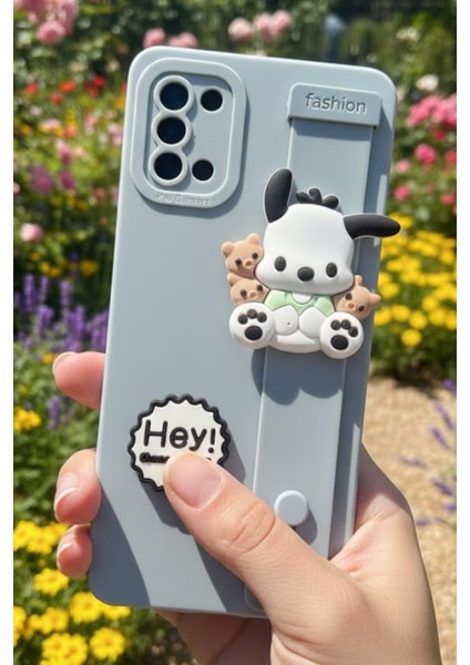 Samsung Galaxy A21S Uyumlu Kılıf Mavi Renk 3D Figürlü Darbe Emici Yumuşak Silikon Kapak