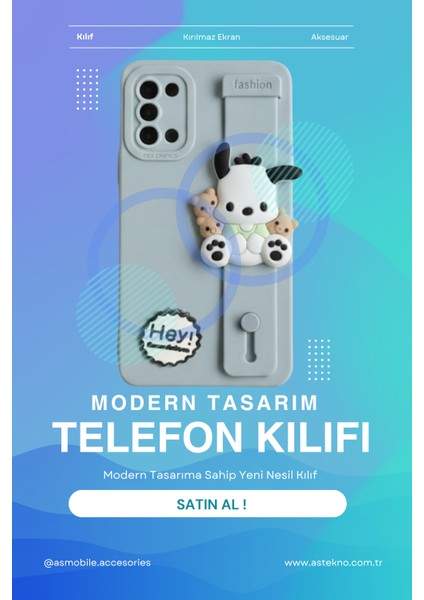 Samsung Galaxy A21S Uyumlu Kılıf Mavi Renk 3D Figürlü Darbe Emici Yumuşak Silikon Kapak fırsatları