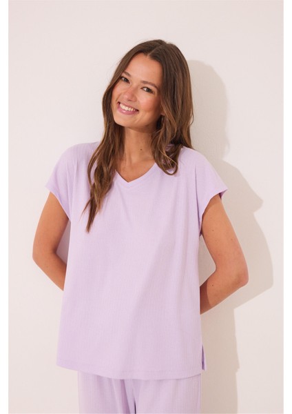 Mor Pijama Takımı modelleri