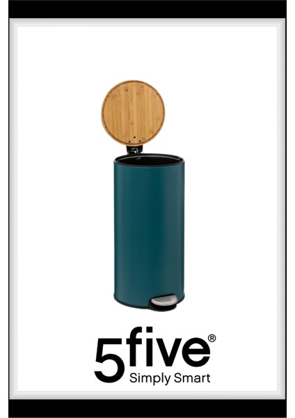 Çöp Kovaları Simply Smart Bambou 30 Lt Metal Petrol Mavisi modelleri