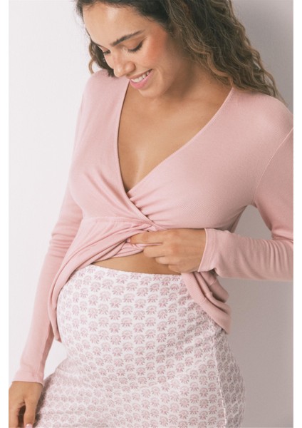 Pembe Kapri Pijama Takımı