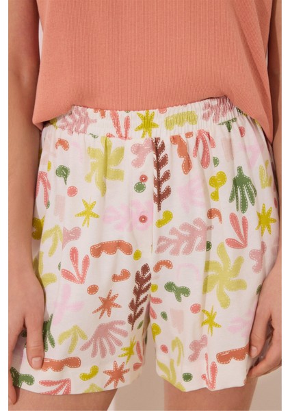 Turuncu Kısa Kollu Şortlu Pijama Takımı indirimleri