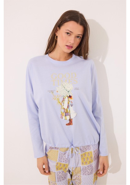 Uzun Kollu Uzun Pantolonlu Lastikli Paça 100% Pamuk Kadın Pijama Takımı fiyatları