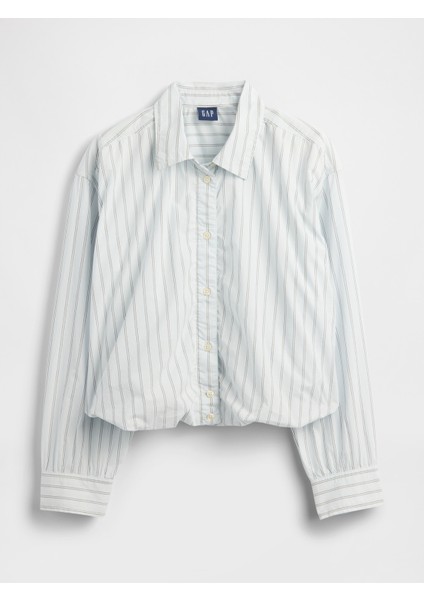 Kadın Açık Mavi Bubble Hem Gömlek fiyatları