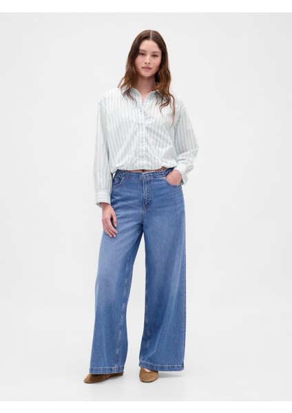 Kadın Açık Mavi Bubble Hem Gömlek indirimleri