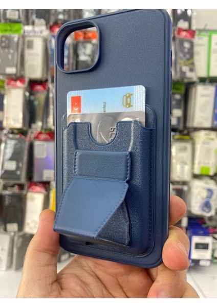 Xiaomi Note 13 Pro 5g Uyumlu Lacivert Standlı Kartlıklı Suni Deri Kılıf fiyatları