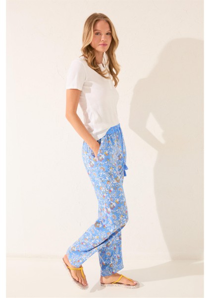 Kadın Çok Renkli Desenli Pijama Altı modelleri