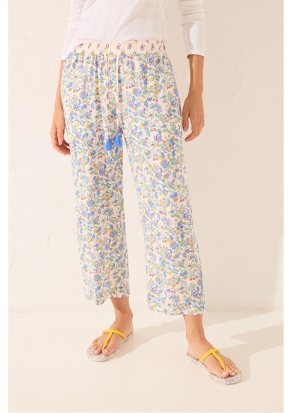 Kadın Çok Renkli Desenli Pijama Altı