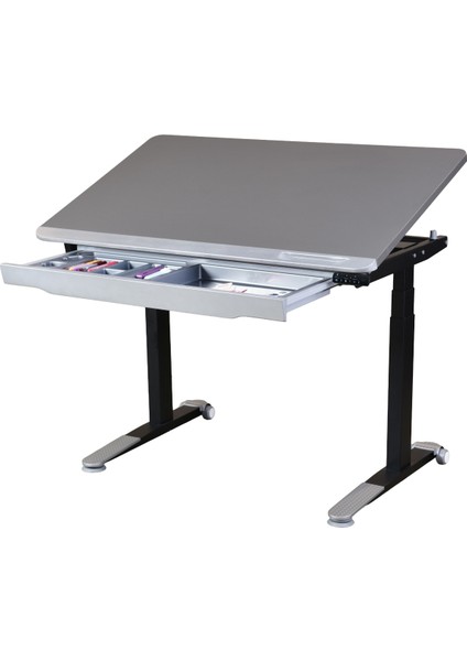 Omni Basic Elektrikli Ofis Masası, Yükseklik ve Eğim Ayarlı Çalışma Masası, Ev Ofis Ayarlanabilir Çalışma Masası