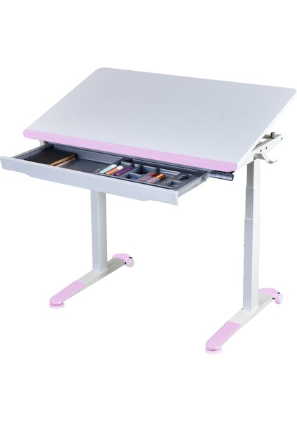 Omni Basic Elektrikli Ofis Masası, Yükseklik ve Eğim Ayarlı Çalışma Masası, Ev Ofis Ayarlanabilir Çalışma Masası