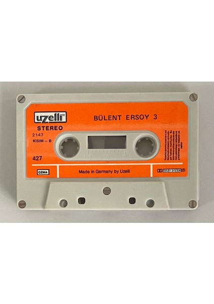 Bülent Ersoy 3 Uzelli 427 Alman Baskı Kaset (Kartonet Yoktur Sadece Kasettir Orijinal Dönem Baskı Kaset)