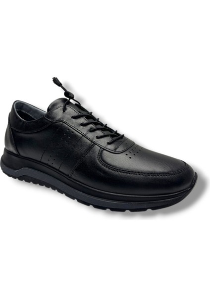 500-26 Hakiki Deri Anatomik Lastik Bağcıklı Erkek Ayakkabı