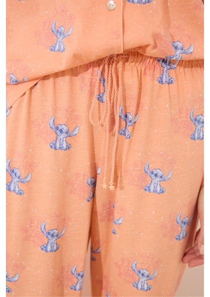 Gömlek Yaka Detaylı Çizgi Desenli Pijama Takımı indirimleri