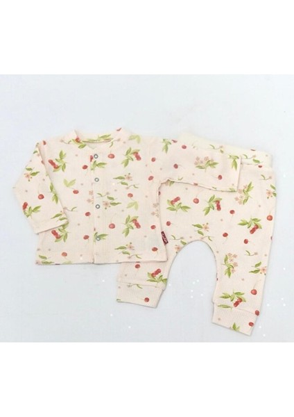 Önden Çitçitli Waffle Pi̇jama Takim