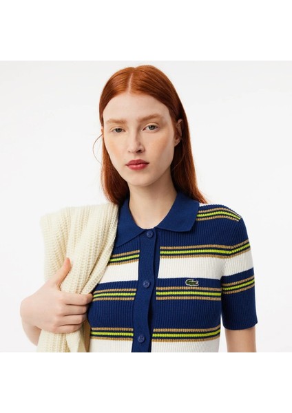 Rib Knit Striped Shirt Dress fiyatları