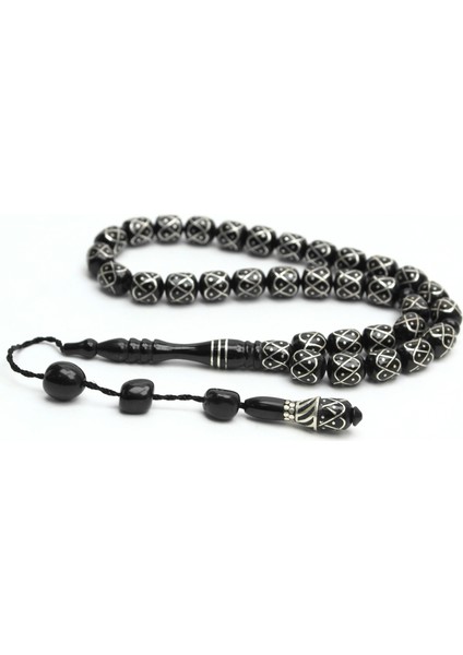 Oltu Taşı Örgü Model Işlemeli Tespih fırsatları