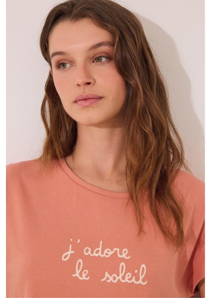 Turuncu Kısa Kollu Pijama Takımı modelleri