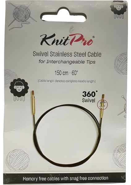 Paslanmaz Çelik Döner Misina Kabloları 360° Siyah Altın 1057X