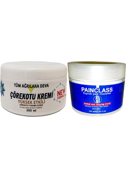 Çörek Otu Kremi White Box 200 ml + Painclass Kuyruk Yağı Kremi 100 ml / Krem Seti