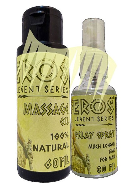 Legent Erotikdünyası Masaj Yağı + Eros 30 ml Erkeklere Özel Stop Sprey