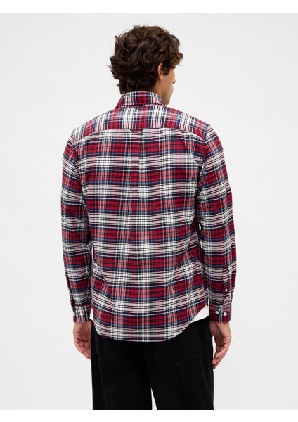 Erkek Mavi Kareli Oxford Gömlek fırsatları