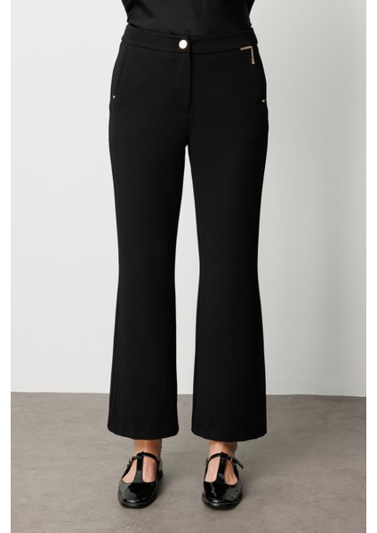 Zincir Aksesuarlı Bol Paça Pantolon 1021-26K modelleri