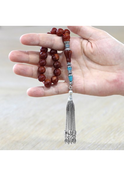 Kararmaz Metal Püsküllü Alpaka Nakkaş Imameli Sıkma Kehribar Efe Tesbih Vişne Rengi Küre Kesim modelleri