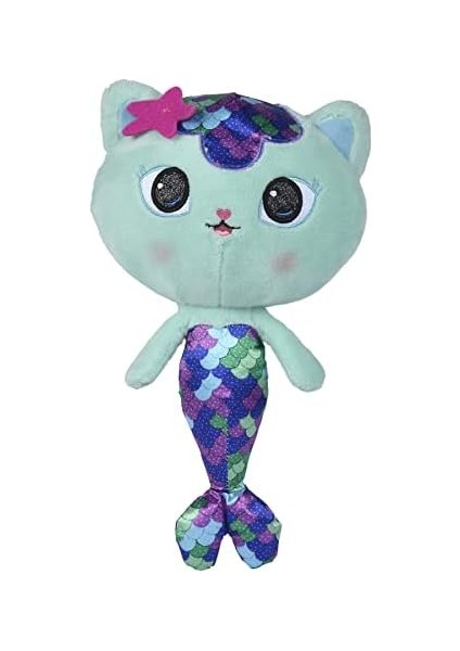 6305875235NPB, Gabby's Doll Mercat Peluş Figürü, Özel ve Detaylı Tasarım, Dayanıklı Kumaş, 25 cm