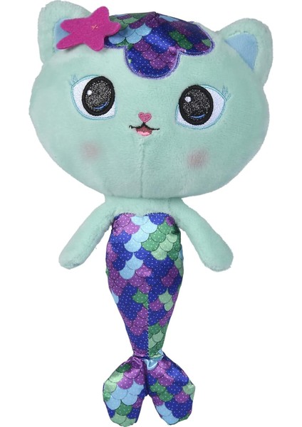 6305875235NPB, Gabby's Doll Mercat Peluş Figürü, Özel ve Detaylı Tasarım, Dayanıklı Kumaş, 25 cm modelleri