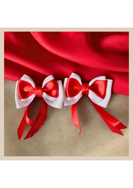 Kırmızı Beyaz Bayram Fiyonk Toka – 2’li Set | El Yapımı Saç Aksesuarı | 23 Nisan – 29 Ekim Öze modelleri