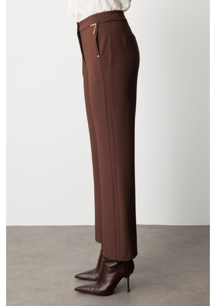 Zincir Aksesuarlı Bol Paça Pantolon 1021-26K indirimleri