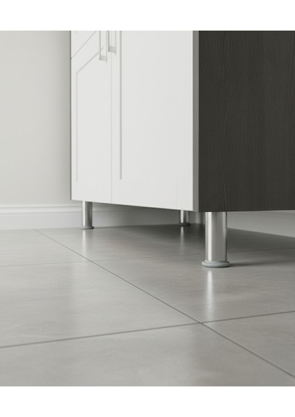 Metal Ayarlanabilir 4 Adet Mobilya Ayağı Metal Tablalı 10CM