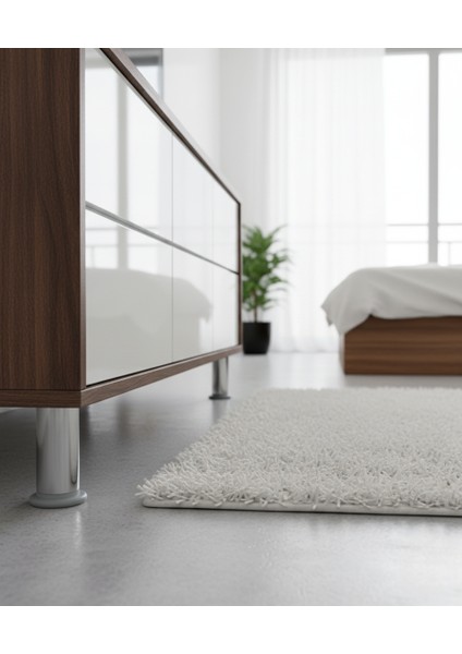 Metal Ayarlanabilir 4 Adet Mobilya Ayağı Metal Tablalı 10CM