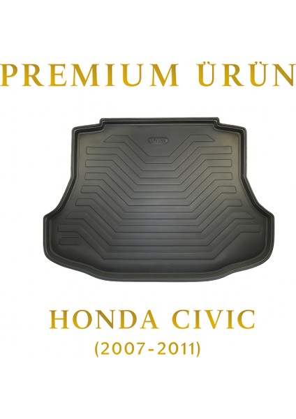 Honda Civic 2007–2011 Uyumlu 3D Bagaj Havuzu Premium