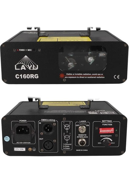 C160RG Kırmızı-Yeşil Çift Renk Beam Efekt Lazeri modelleri