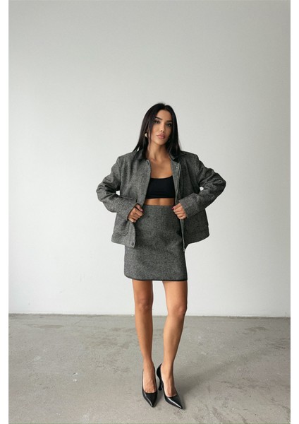 Kaşe Kısa Etek - Siyah fiyatları