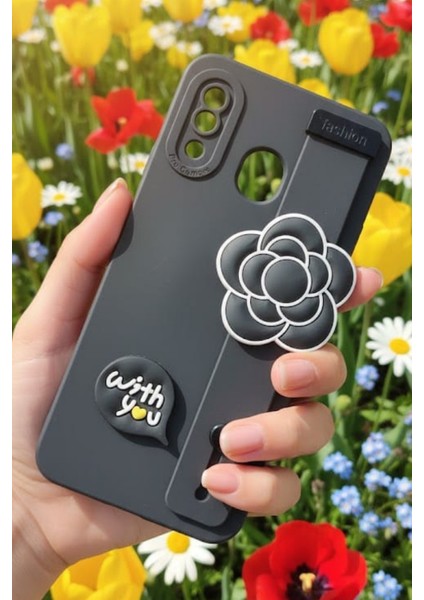 Samsung Galaxy A20 Uyumlu Kılıf Siyah Renk 3D Figürlü Darbe Emici Yumuşak Silikon Kapak