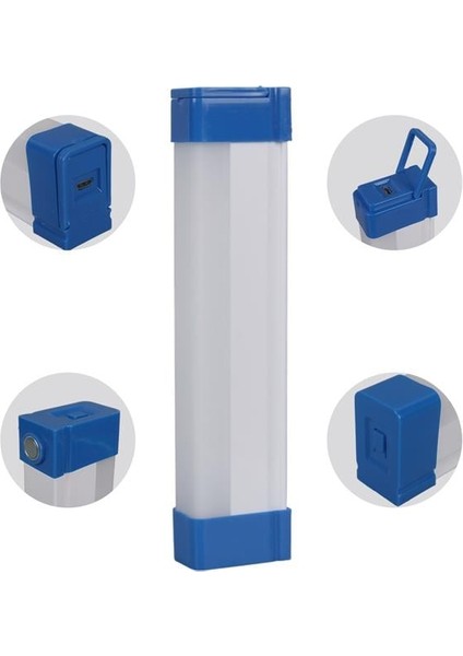 T515 17CM 20W Çubuk Portatif LED Işıldak Şarjlı Tüp Lamba 800MAH fırsatları