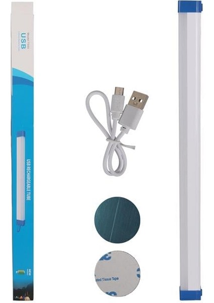 T550 50CM 60W Çubuk Portatif LED Işıldak Şarjlı Tüp Lamba 1500MAH indirimleri
