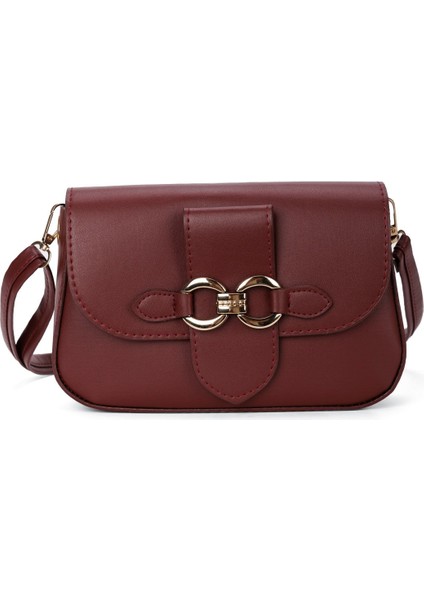 2'li Kadın Çanta Paketi Kapaklı Çapraz Askılı Bordo ve Bej Omuz Çantası 2 Adet fırsatları