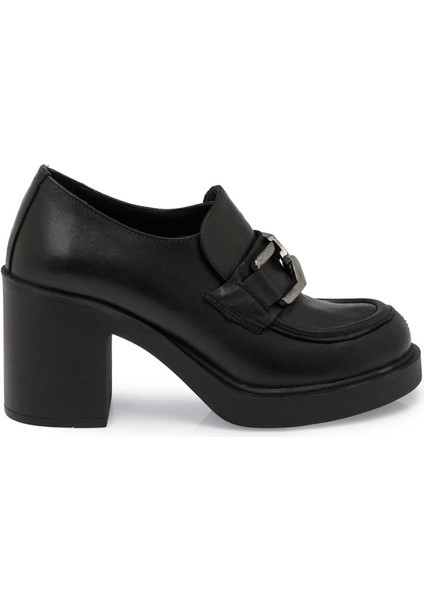 Siyah Deri Kadın Topuklu Ayakkabı - K24S1AY67507-A23 modelleri